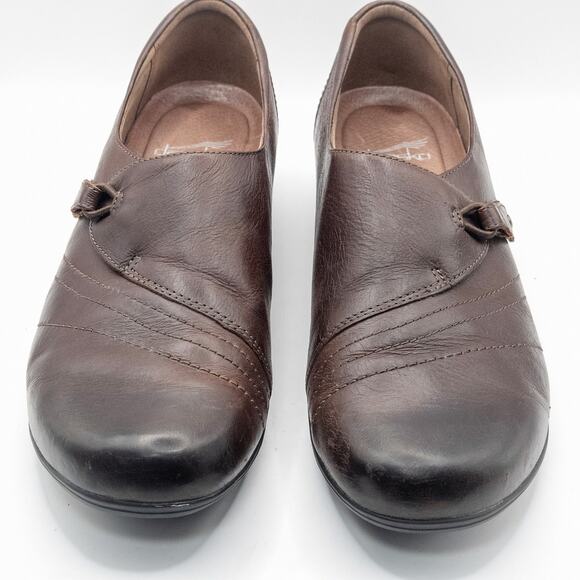 Dansko Women’s Leather Clogs Scandi Girl Quiet Luxury Brown Slip-On Comfy Sz 9 - Picture 3 of 8